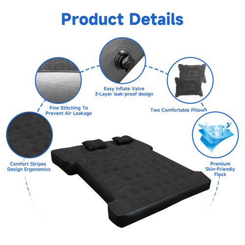 Alwyn Home Jipson Truck Bed Inflatable Air Mattress 6.06.5 ft for Full